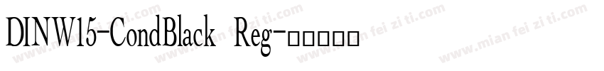 DINW15-CondBlack Reg字体转换